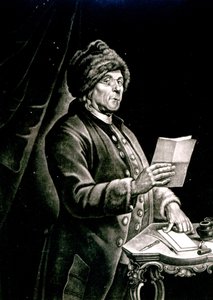Portræt af Benjamin Franklin, 1777 (litho) (bw foto) af Charles Nicolas II Cochin