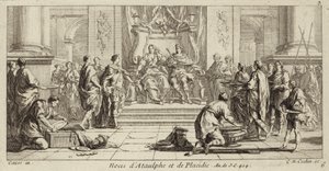 Bryllup af Galla Placidia og Ataulf, kongen af vestgoterne, Narbonne, 414 (gravering)