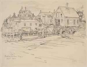 Boothbay Harbor, Maine, 1923 (grafit på papir) af Charles P. Reiffel