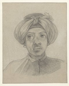 Hovedstudie af en mameluk af Charles Parrocel