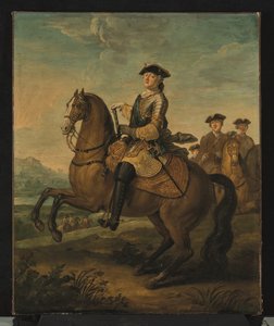 Ridesportræt af Louis XV (olie på lærred)