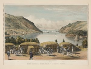 Siege Battery, West Point - Ser mod nord af Charles Parsons