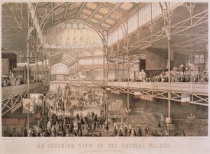 Det indre af New York Crystal Palace, pub. af Endicott & Co., New York, 1855 af Charles Parsons