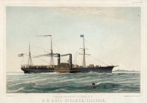 Dampskib med amerikansk post, Illinois af Charles Parsons