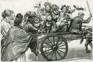Afsted til Epping Forest: A Study of a Coster and a Family Party på pinsedag af Charles Paul Renouard
