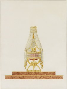Design af bassinet for Hans Majestæt Kongen af Rom, 1811 af Charles Percier