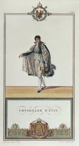 Uniform af statsråden for kroningen af Napoleon, 1804 (farvestik)