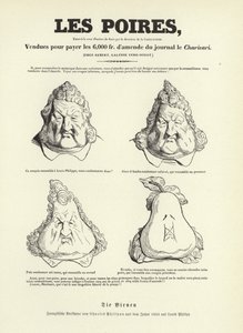Karikatur af kong Louis Philippe I af Frankrig