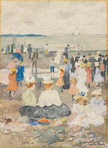 På stranden