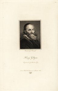 Portræt af Hendrick Goltzius, tyskfødt hollandsk grafiker, tegner og maler af Charles Pye