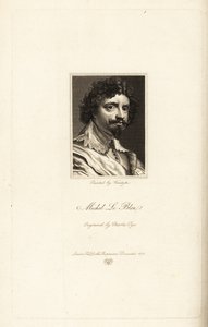 Portræt af Michel le Blon af Charles Pye