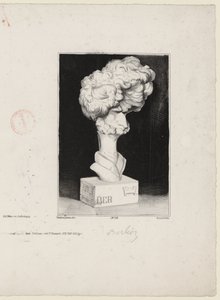 Hector Berlioz af Charles Ramelet (1805-1851) efter en buste af Jean-Pierre Dantan (1800-1869) af Charles Ramelet