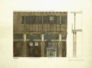 Entré, ca. 1901 (farvelitografi) af Charles Rennie (after) Mackintosh