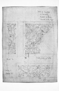 Engel, vægdetalje, 1891 (Blyant og akvarelvask på papir) af Charles Rennie Mackintosh