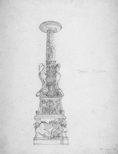 Lysestage (?), Napoli Museum, 1891 af Charles Rennie Mackintosh