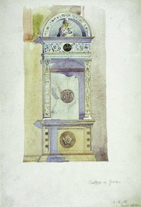 Certosa di Pavia, Mindesmærke, 1891 (akvarel på papir) af Charles Rennie Mackintosh