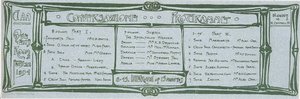 Samtaleprogram for Glasgow Architectural Association af Charles Rennie Mackintosh