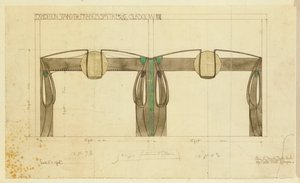 Design til en udstillingsstand for Francis Smith, brugt på Glasgow-udstillingen, vist i højden, 1901 af Charles Rennie Mackintosh