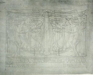 Diploma of Honour, Glasgow School of Art, 1893 (akvareltryk på rispapir) af Charles Rennie Mackintosh