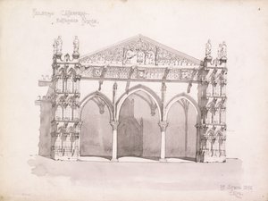 Palermo katedral, undersøgelse af indgangsparti af Charles Rennie Mackintosh