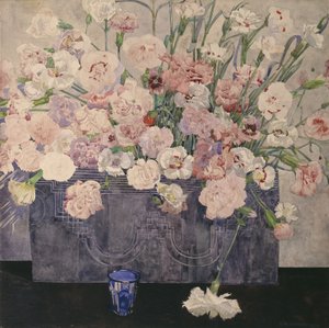 Pinks (akvarel på papir) af Charles Rennie Mackintosh