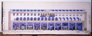 Previously unrecorded architectural drawings for a shop and arcaded street, c.1915dani af Charles Rennie Mackintosh