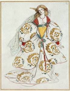Costume Design (akvarel over grafit på hvidt papir)
