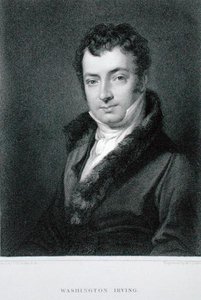 Washington Irving (1783-1859), graveret af Moseley Isaac Danforth (d.1862) (gravering)