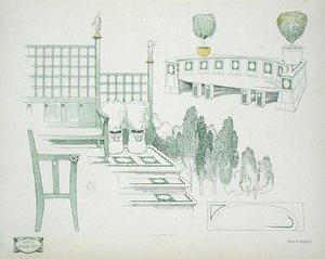 Detaljer om sæder og terrasser, fra begyndelsen af 1900-tallet, fra 