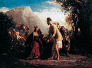 Don Quixote og Dulcinea (olie på lærred