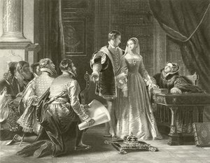 Lady Jane Greys modvilje mod at acceptere kronen af Charles Robert Leslie