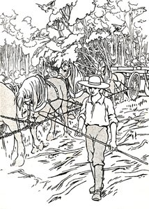 En nybygger rydder sit land, 1912 af Charles Robinson