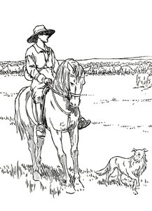 En fårestation i Australien, 1912 af Charles Robinson