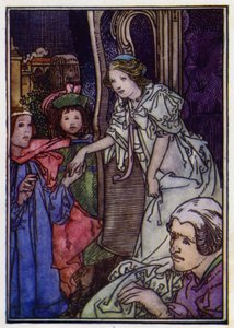 Askepot (farve litho) af Charles Robinson