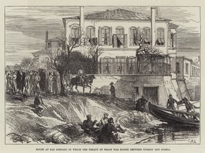 Huset i San Stefano, hvor fredstraktaten blev underskrevet mellem Tyrkiet og Rusland af Sir John Charles Robinson
