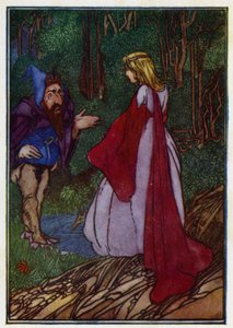 "Jeg ville ønske, at du skulle blive den smukkeste mand i verden" (farve litho) af Charles Robinson