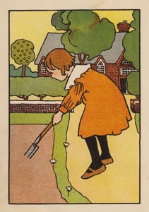 Illustration til Babes and Birds (farvelitografi) af Charles Robinson