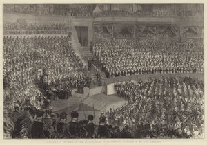 Installation af prinsen af Wales som stormester for frimurerne i England i Royal Albert Hall