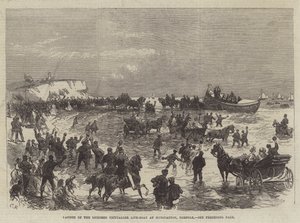Sætning af en redningsbåd med licens i Hunstanton, Norfolk af Sir John Charles Robinson