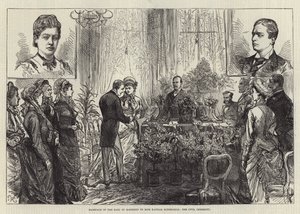 Ægteskab mellem jarlen af Rosebery og miss Hannah Rothschild, den civile ceremoni