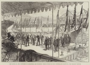 Ny rute til kontinentet via Sheerness og Flushing, Prins Henrik af Nederlandene modtager de engelske besøgende af Sir John Charles Robinson