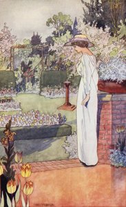 Vores sentimentale have: Den hollandske have (farve litho) af Charles Robinson