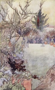 Our Sentimental Garden: The Holly Tree (farve litho) af Charles Robinson