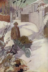 Our Sentimental Garden: Winter (farve litho) af Charles Robinson