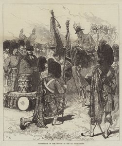 Præsentation af nye faner til 42nd Highlanders af Sir John Charles Robinson