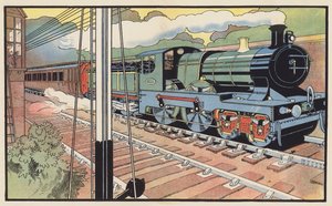 Eksprestoget passerer et signalboks af Charles Robinson