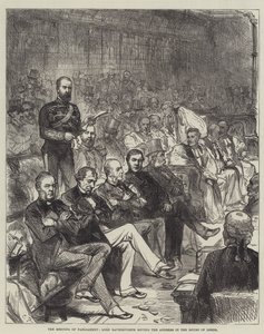 Parlamentets møde, Lord Ravensworth, flytter talen i House of Lords af Sir John Charles Robinson