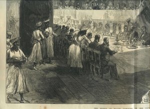 Prinsen af Wales spiser frokost i Elephanta-grotterne af Charles Robinson