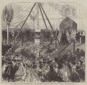 Dronningen lægger grundstenen til Royal Albert Orphan Asylums nye hal ved Bagshot af Sir John Charles Robinson