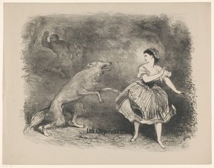Scene fra balletten Rødhætte og ulven Meddelelser om balletter og skuespil opført i Amsterdam City Theatre (serietitel)